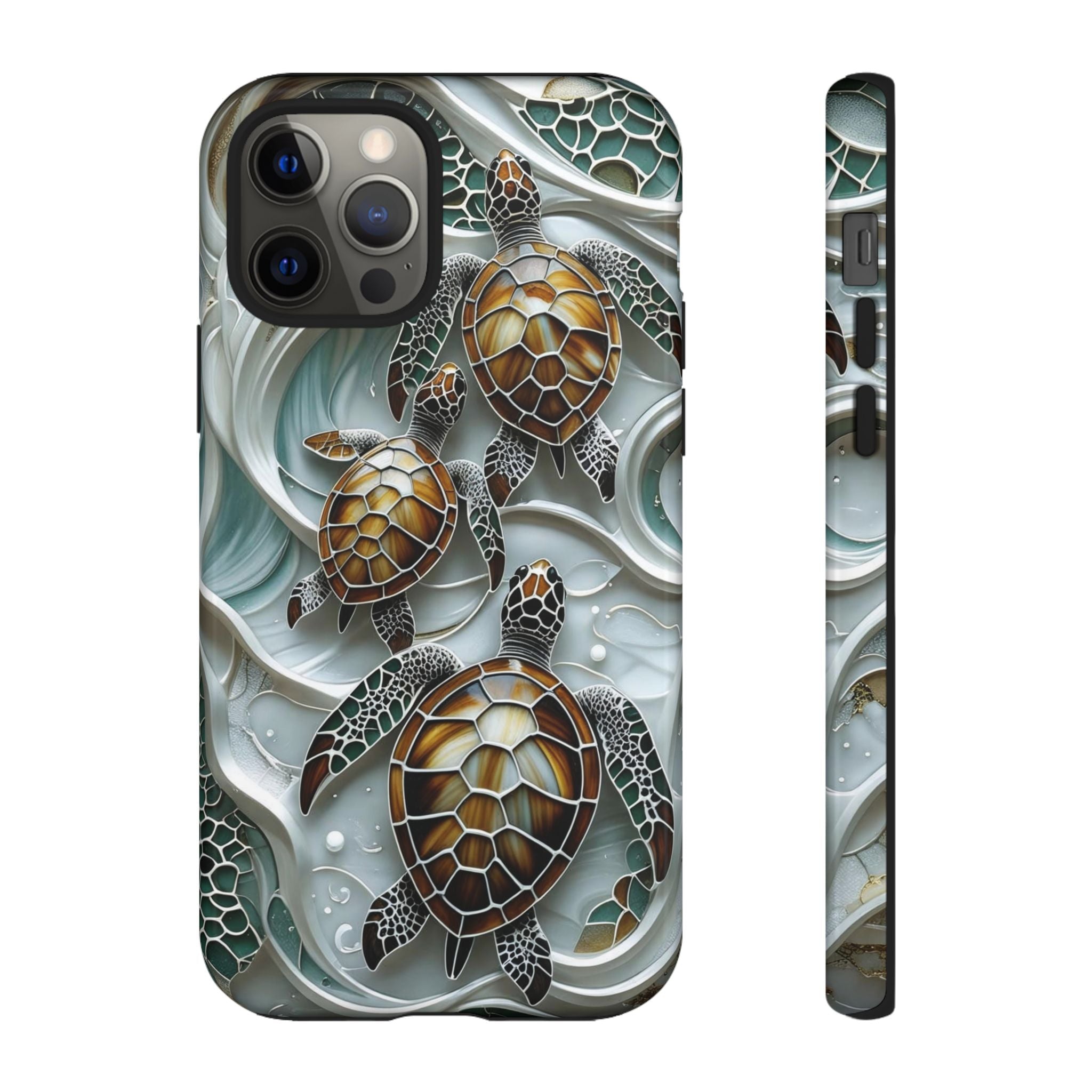 Sea Turtle Phone Case — Ocean Waves Protective iPhone Cover