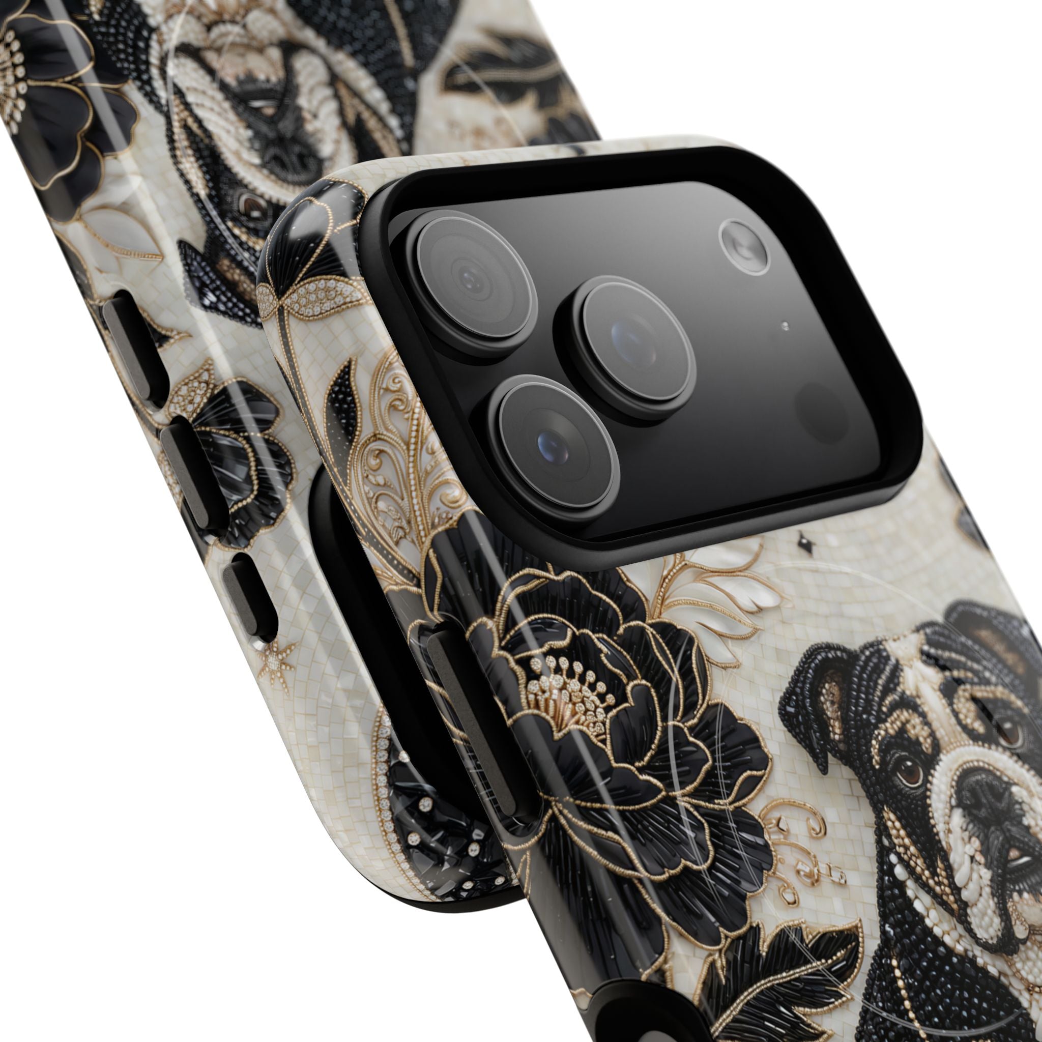 Bulldog Floral MagSafe iPhone Case — Moon & Peony Protective Case