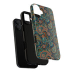 Custodia per iPhone Batik Teal Paisley Tough MagSage