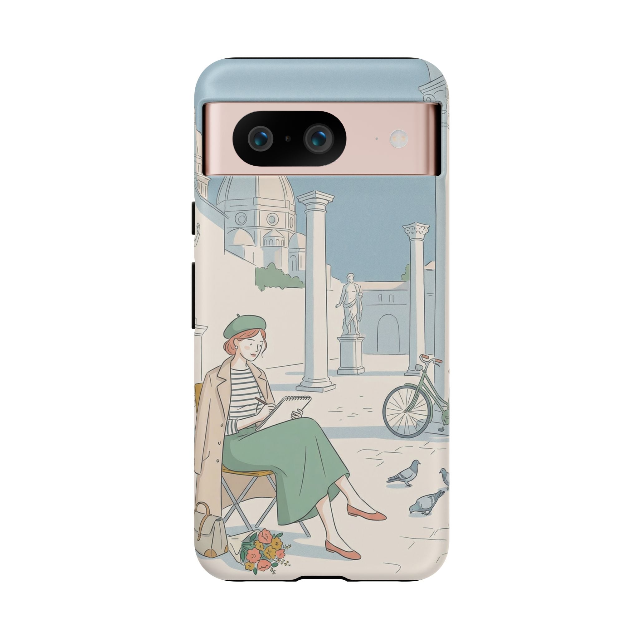 Florence Art Aesthetic Google Pixel Phone Case | Renaissance Italy Travel Illustration