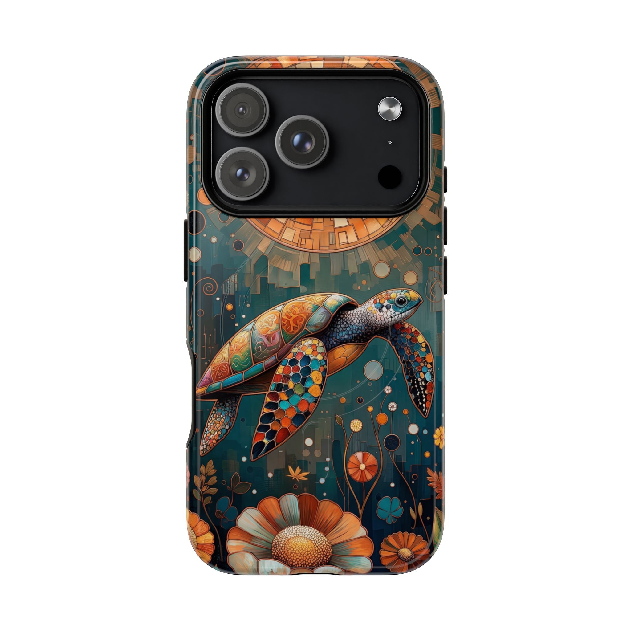 Custodia MagSafe per iPhone a forma di tartaruga marina