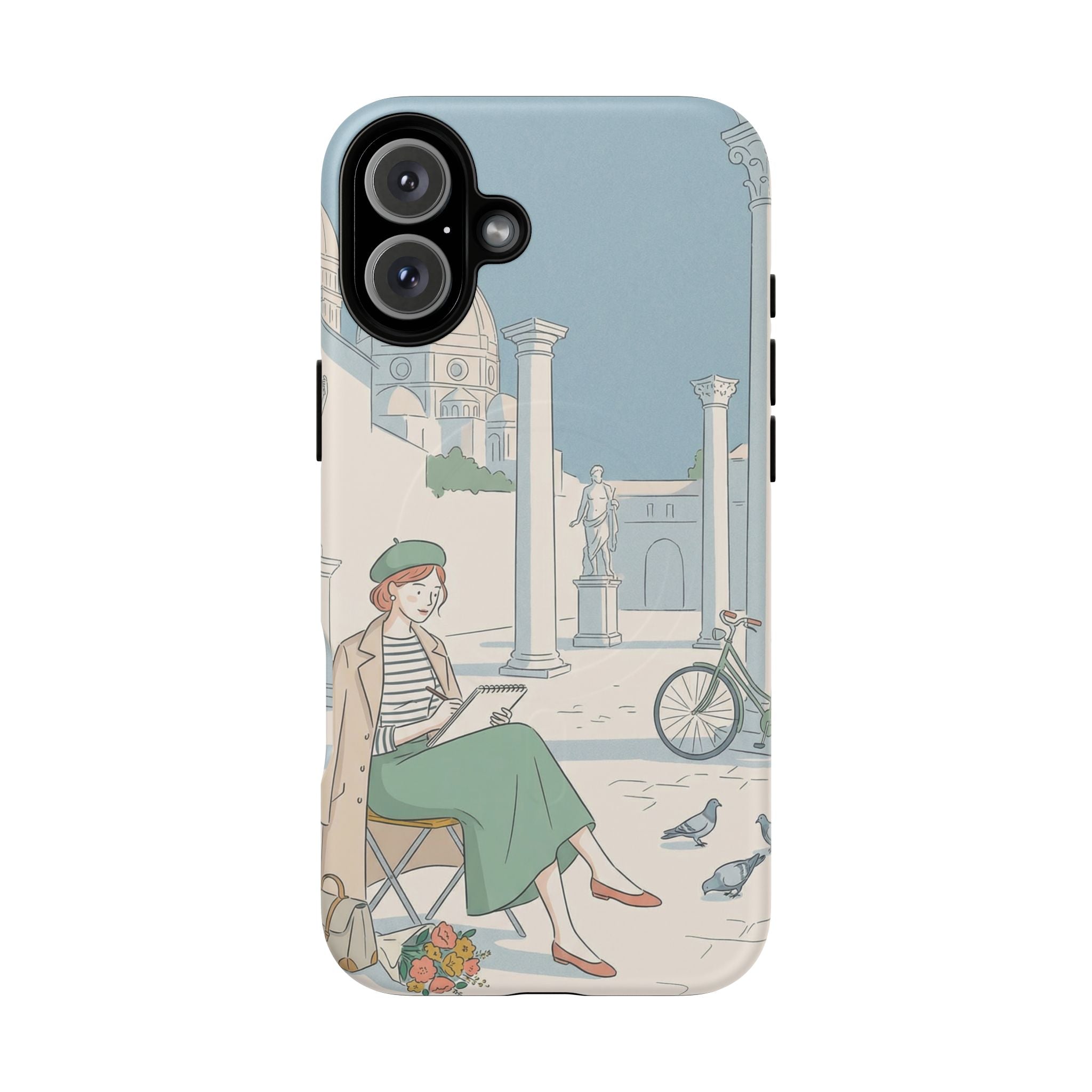 Florence Art Aesthetic MagSafe iPhone Case | Renaissance Italy Travel Illustration