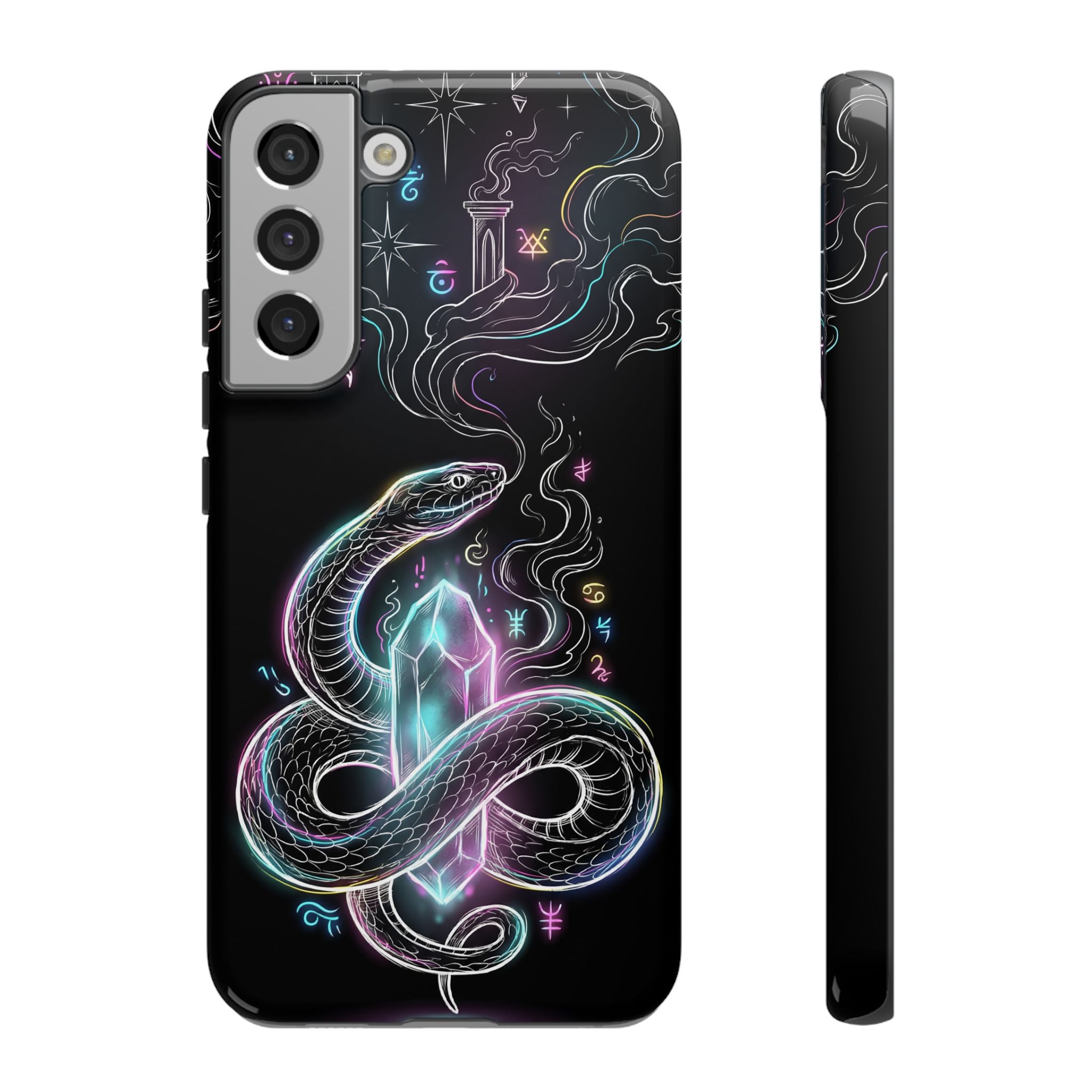 Neon Occult Mystic Snake Crystal Samsung Galaxy Phone Case