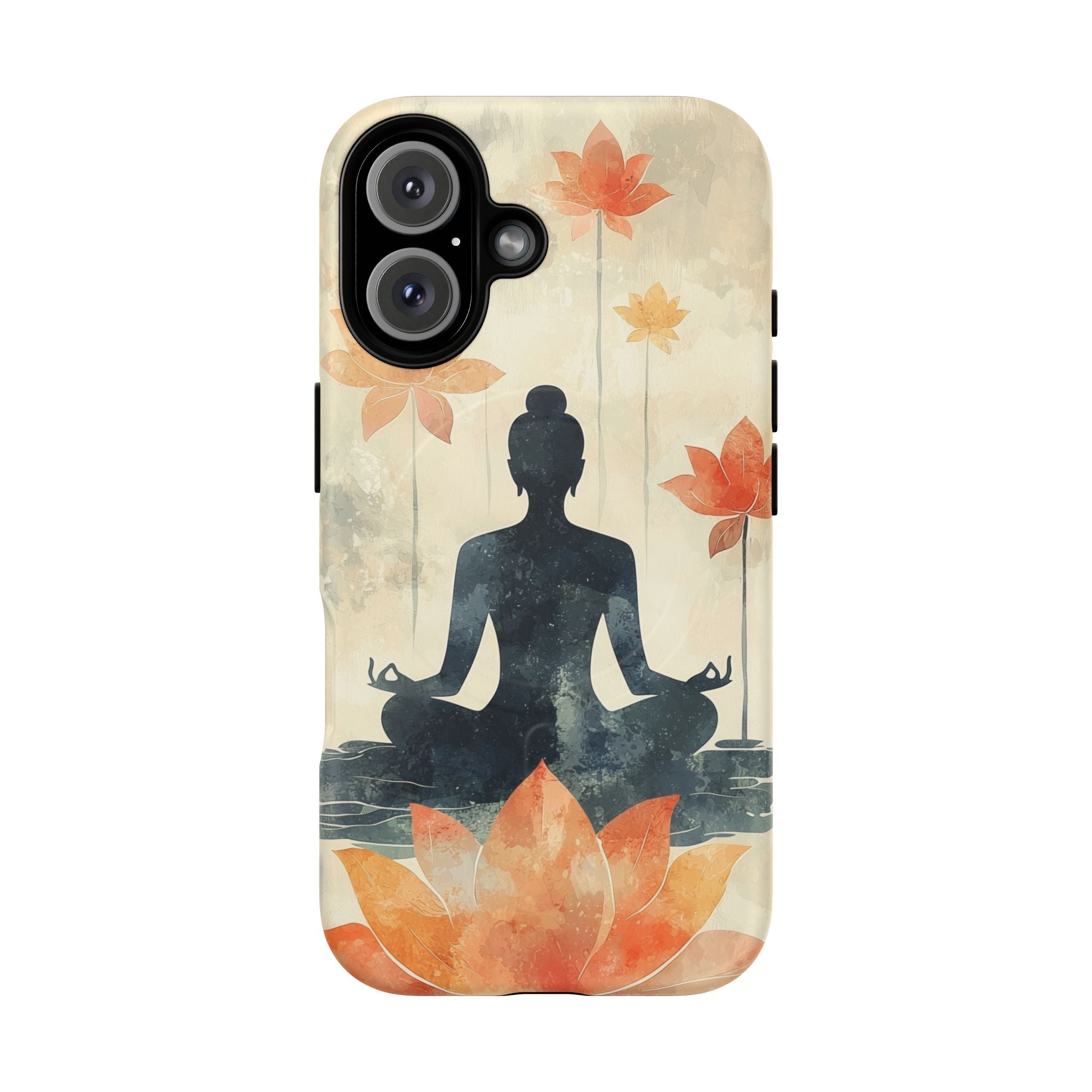 Custodia MagSafe per iPhone Yoga Lotus | Silhouette meditativa