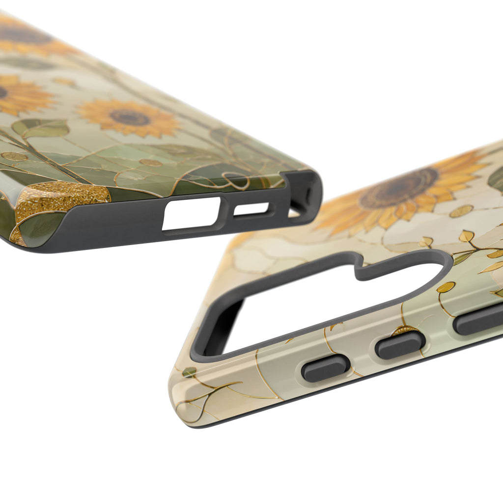 Sunflower Samsung Galaxy Phone Case | Stained Glass Floral Phone Case