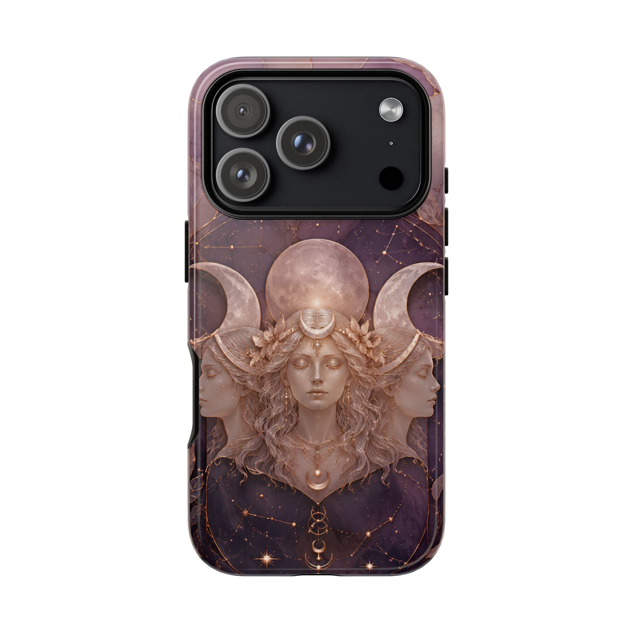 Triple Moon Goddess iPhone Case | Witchy Celestial iPhone Case