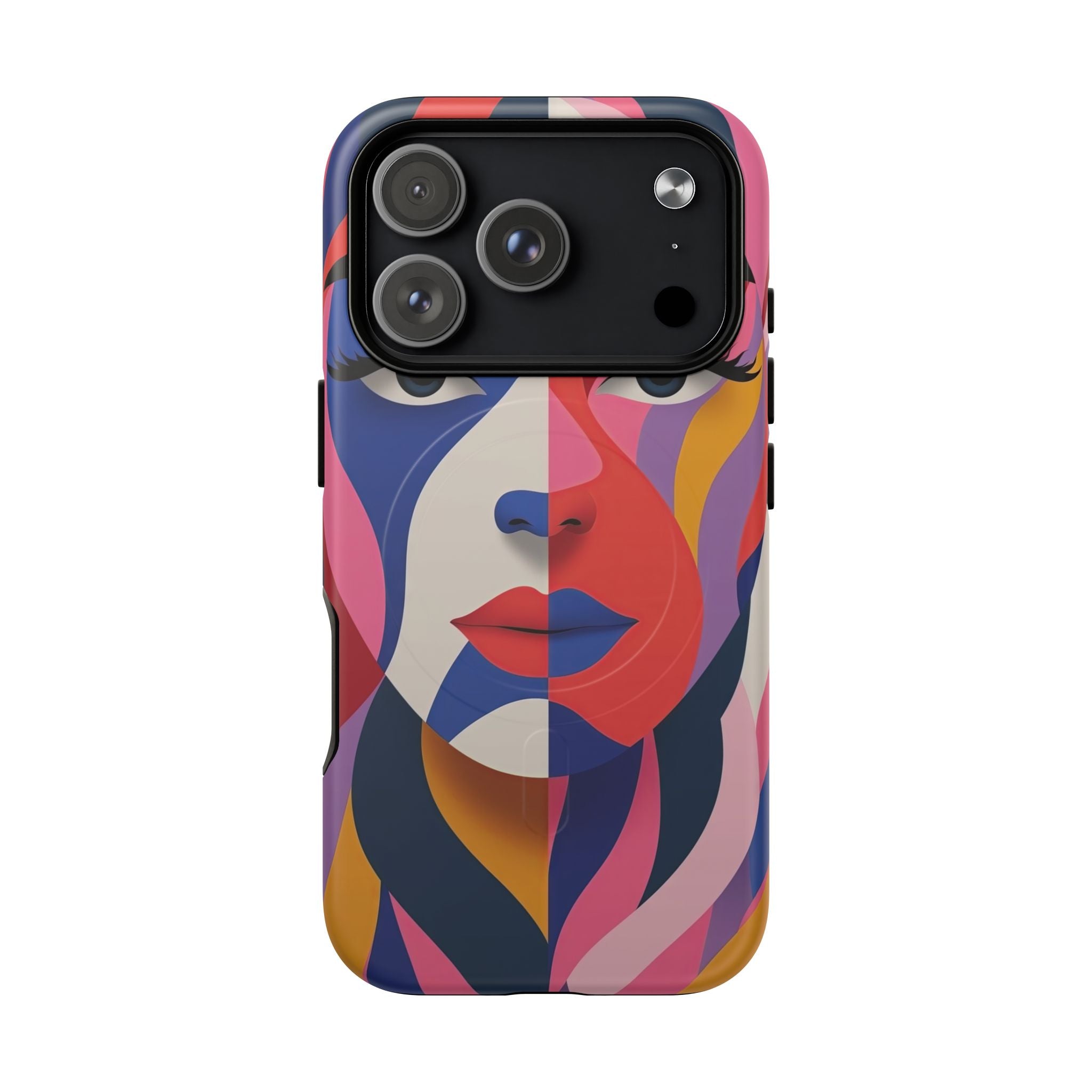 Abstract Colourful Face MagSafe iPhone Case | Vibrant Pop Art