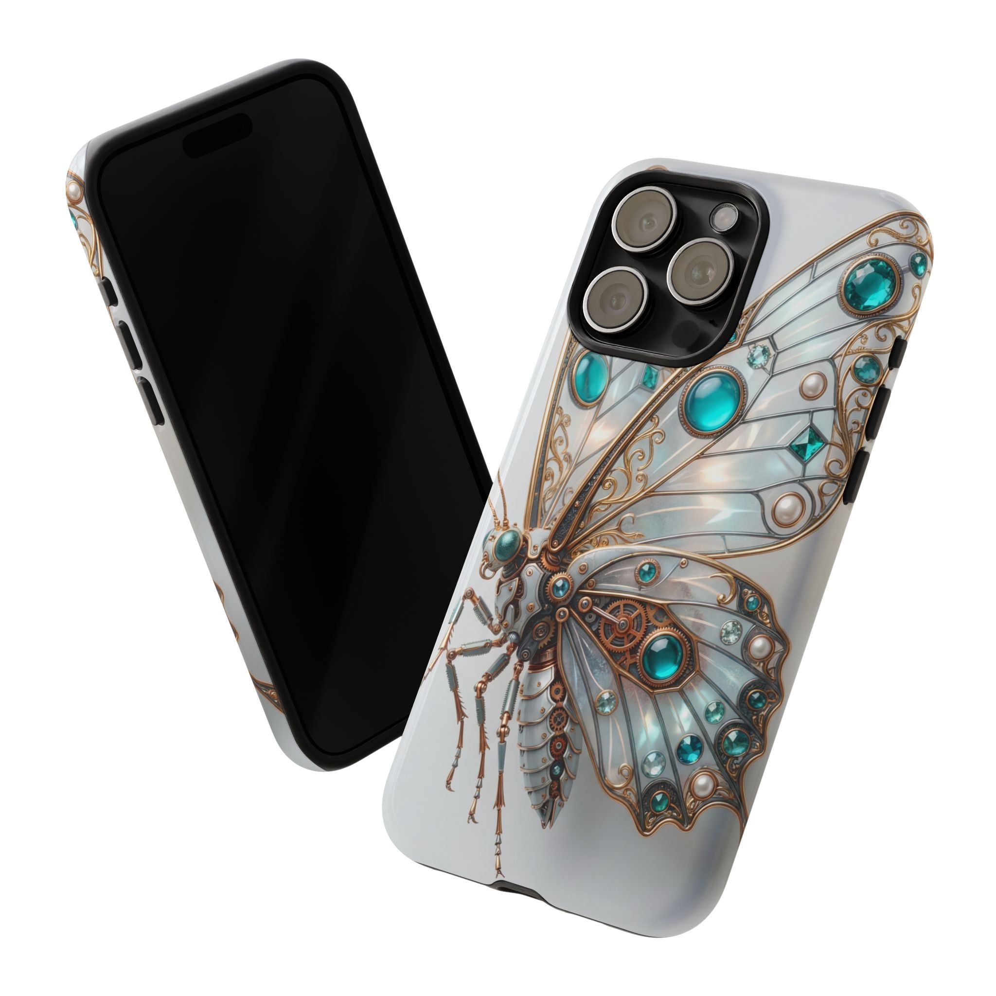Butterfly Gem Phone Case — Steampunk Teal Jewel iPhone Case