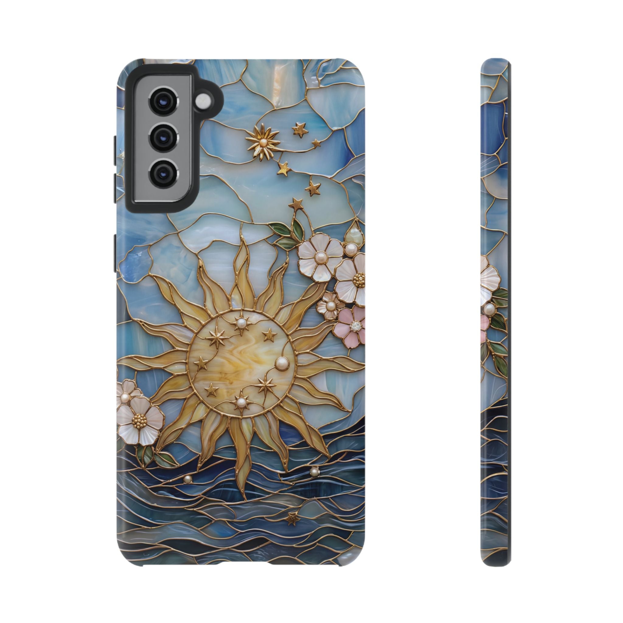 Stained Glass Floral Sun & Sea Tough Samsung Galaxy Case