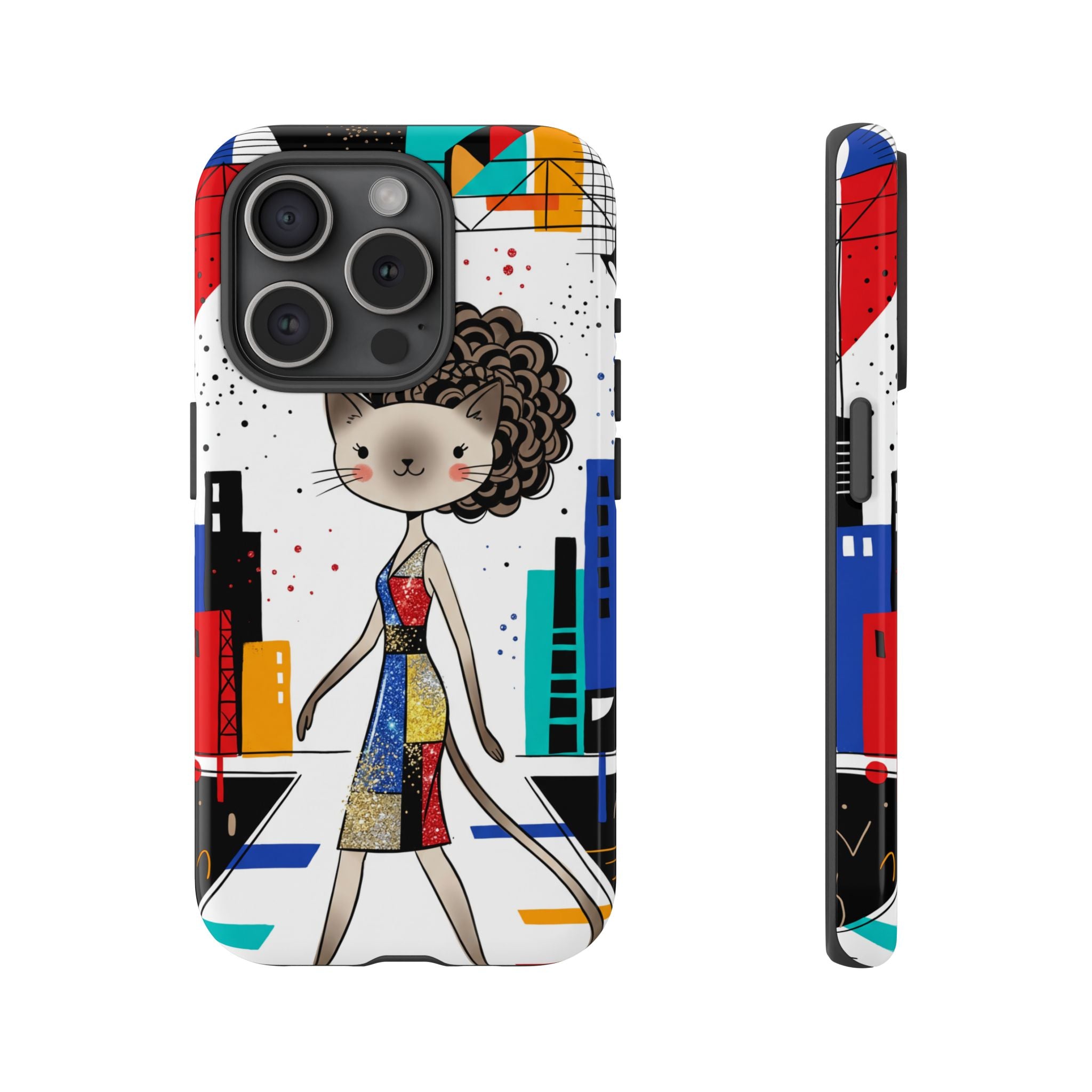 Catwalk City iPhone Case | Cute Fashion Cat