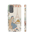Paris Cafe Samsung Galaxy Phone Case | Cute Vintage Eiffel Tower Travel
