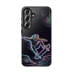 Neon Skateboard Samsung Galaxy Phone Case | Glow Skatepark Protective Cover