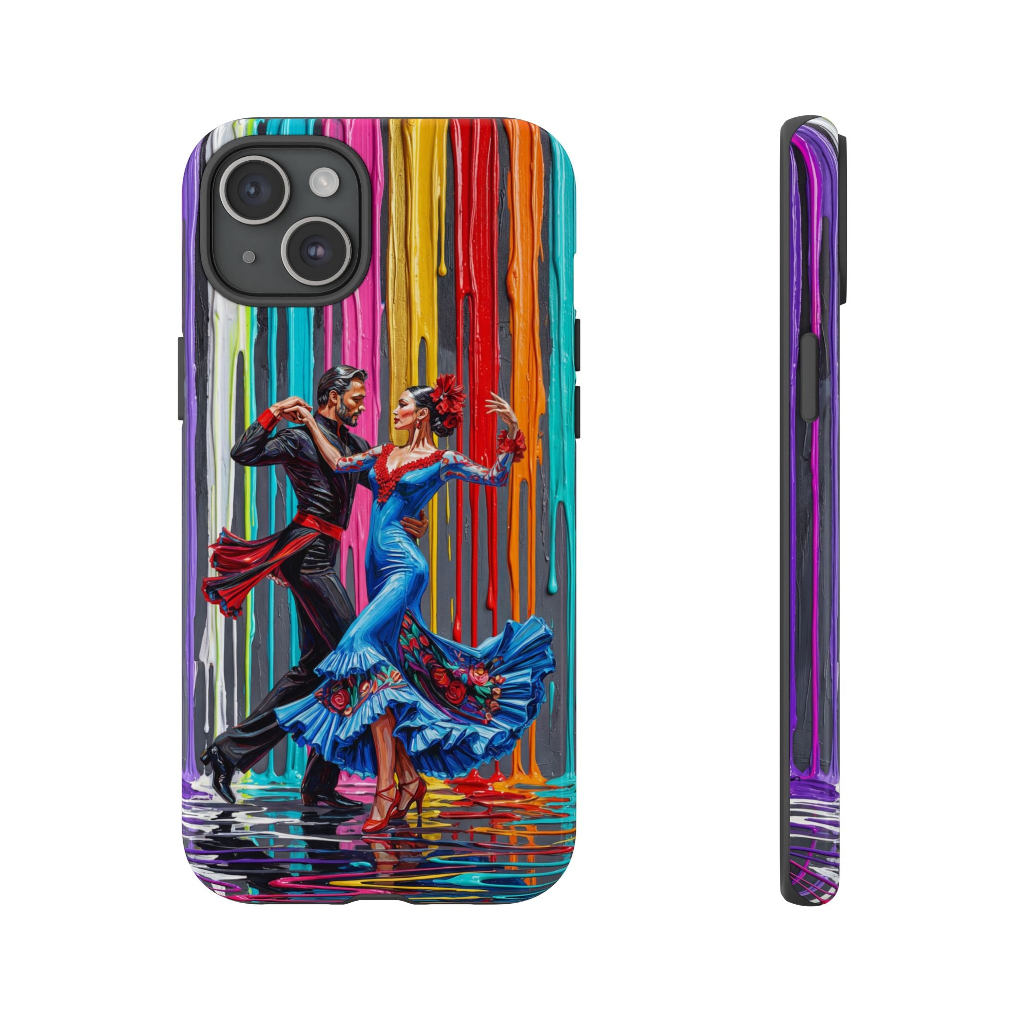 Colorful Tango iPhone Case | Vibrant Dancing Couple Art Protection