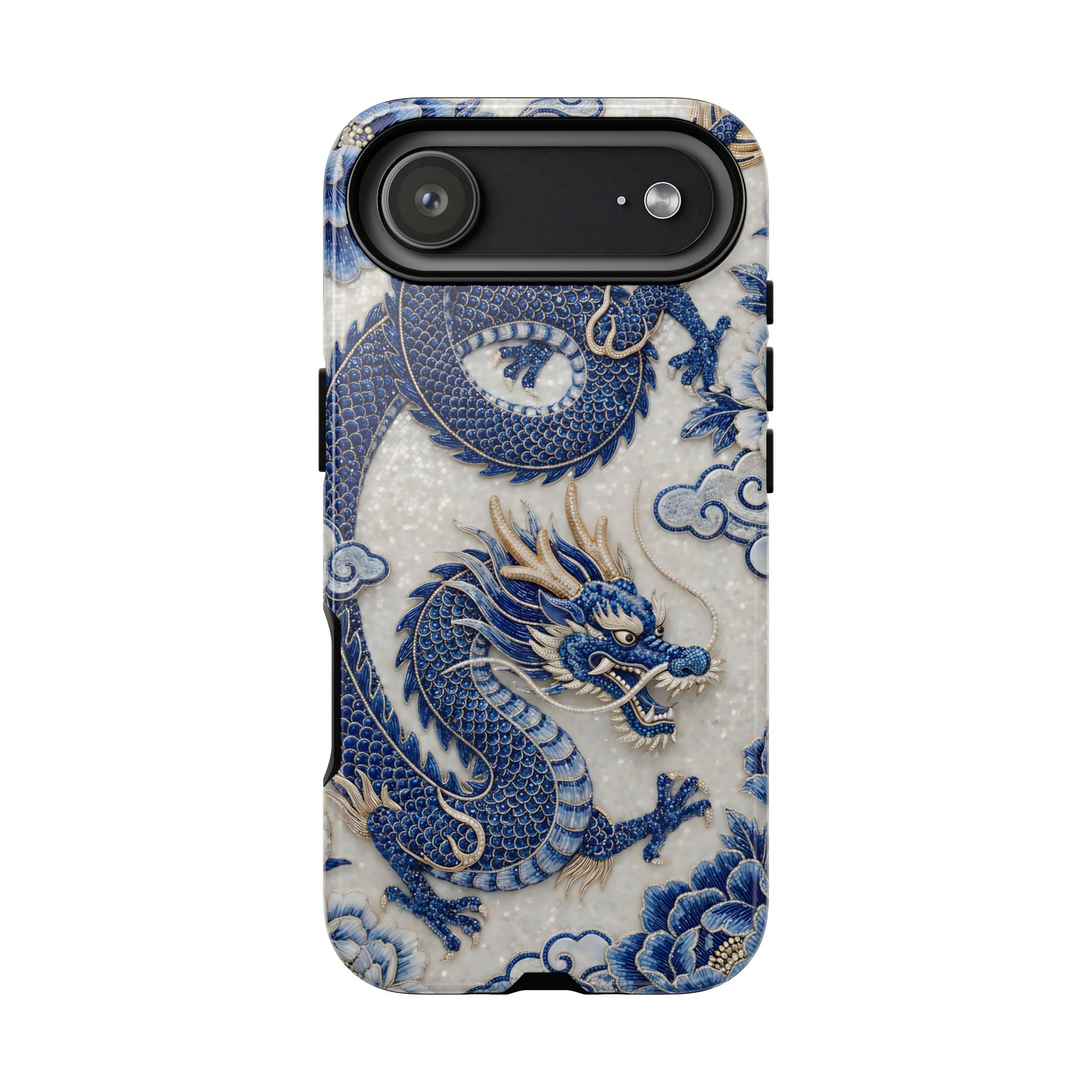 Asian Zodiac Dragon iPhone Case V2 | Blue & White Porcelain Luxury Protective Case | Year of the Dragon Gift