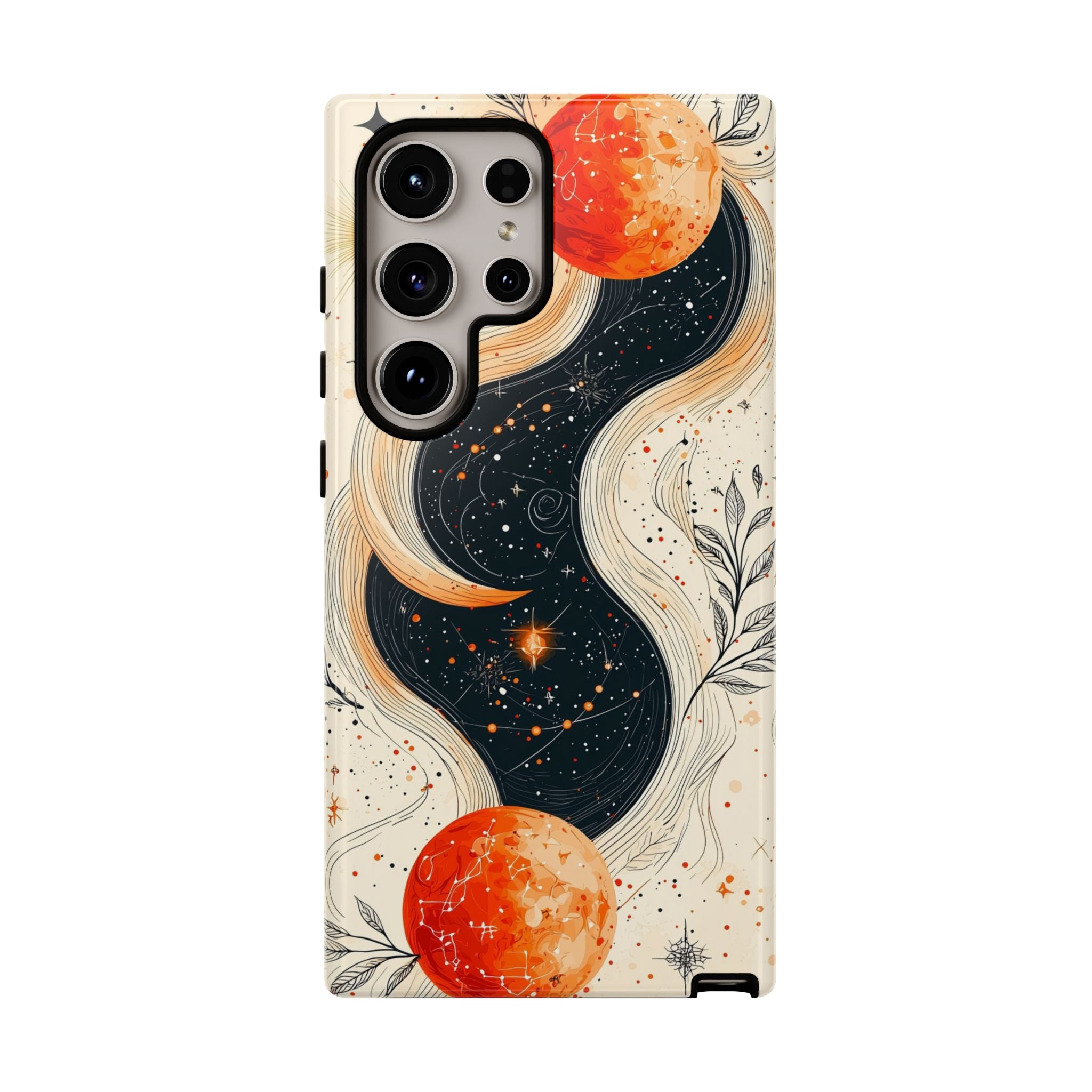 Astrology Galaxy Samsung Galaxy Case | Red Moon Celestial Waves