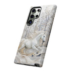 White Horse Samsung Galaxy Phone Case | Winter Forest iPhone Case