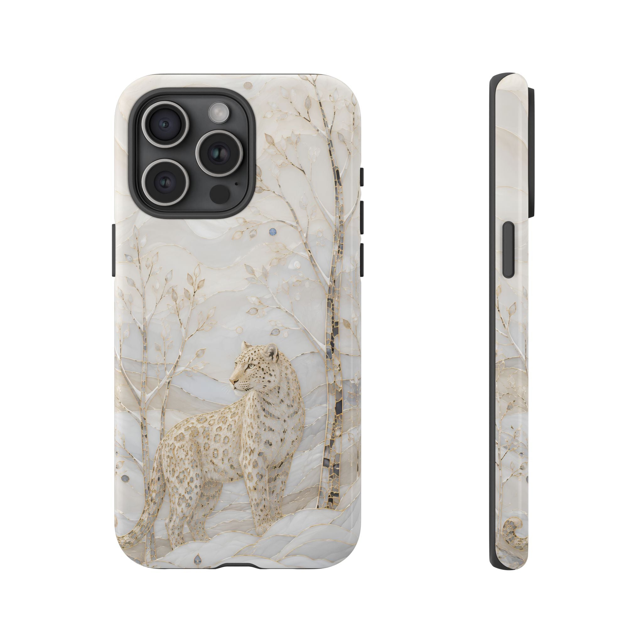 Snow Leopard iPhone Case | Winter Forest Phone Case