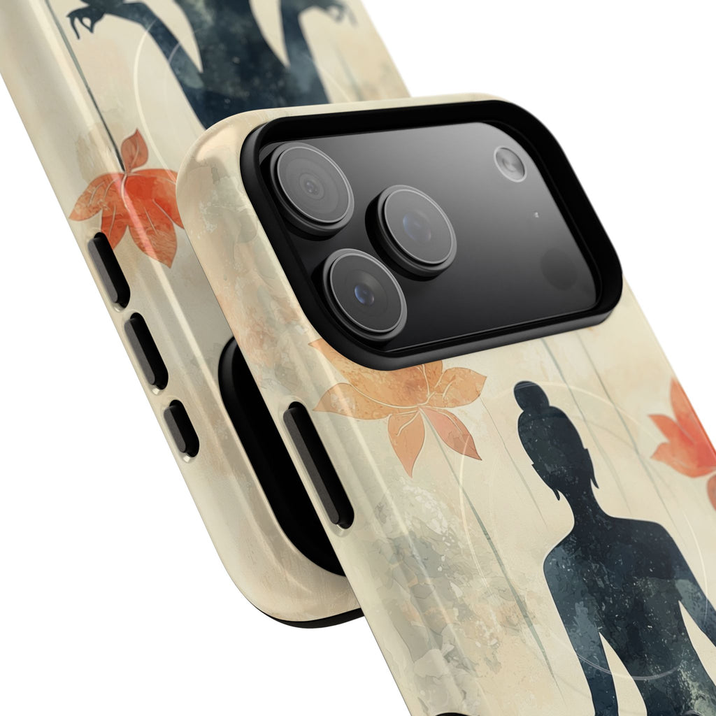 Custodia MagSafe per iPhone Yoga Lotus | Silhouette meditativa