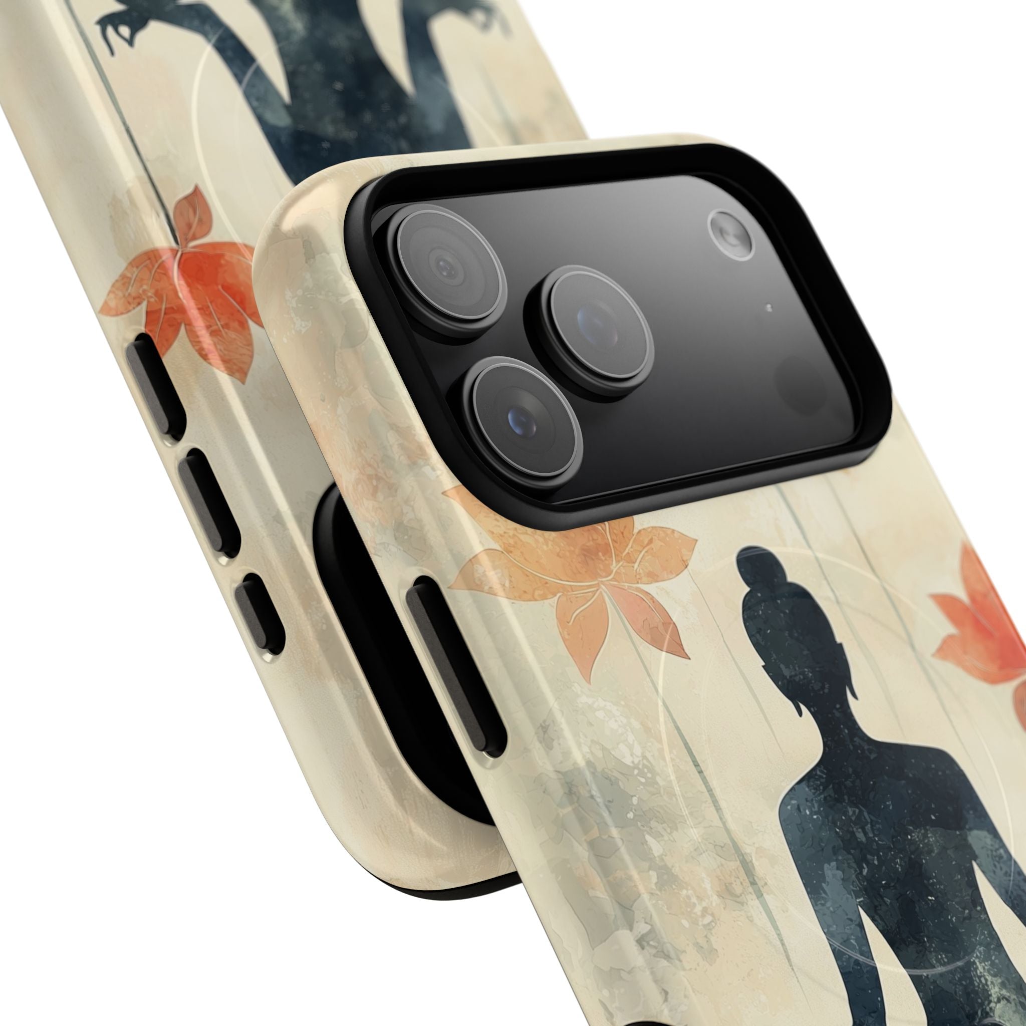 Custodia MagSafe per iPhone Yoga Lotus | Silhouette meditativa