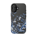 Blue Floral Cherry Blossom Tough iPhone Case
