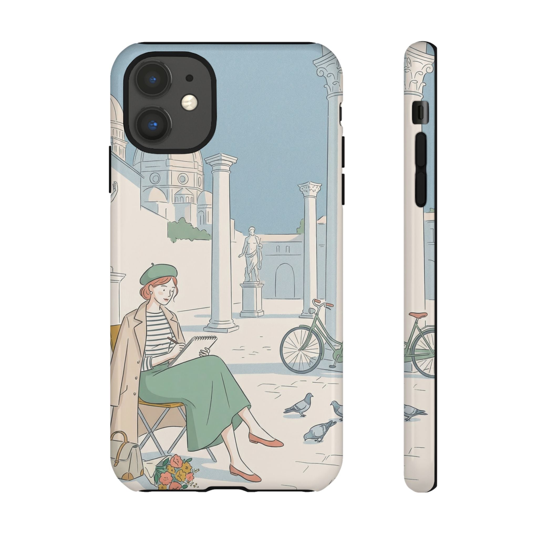Florence Art Aesthetic iPhone Case | Renaissance Italy Travel Illustration