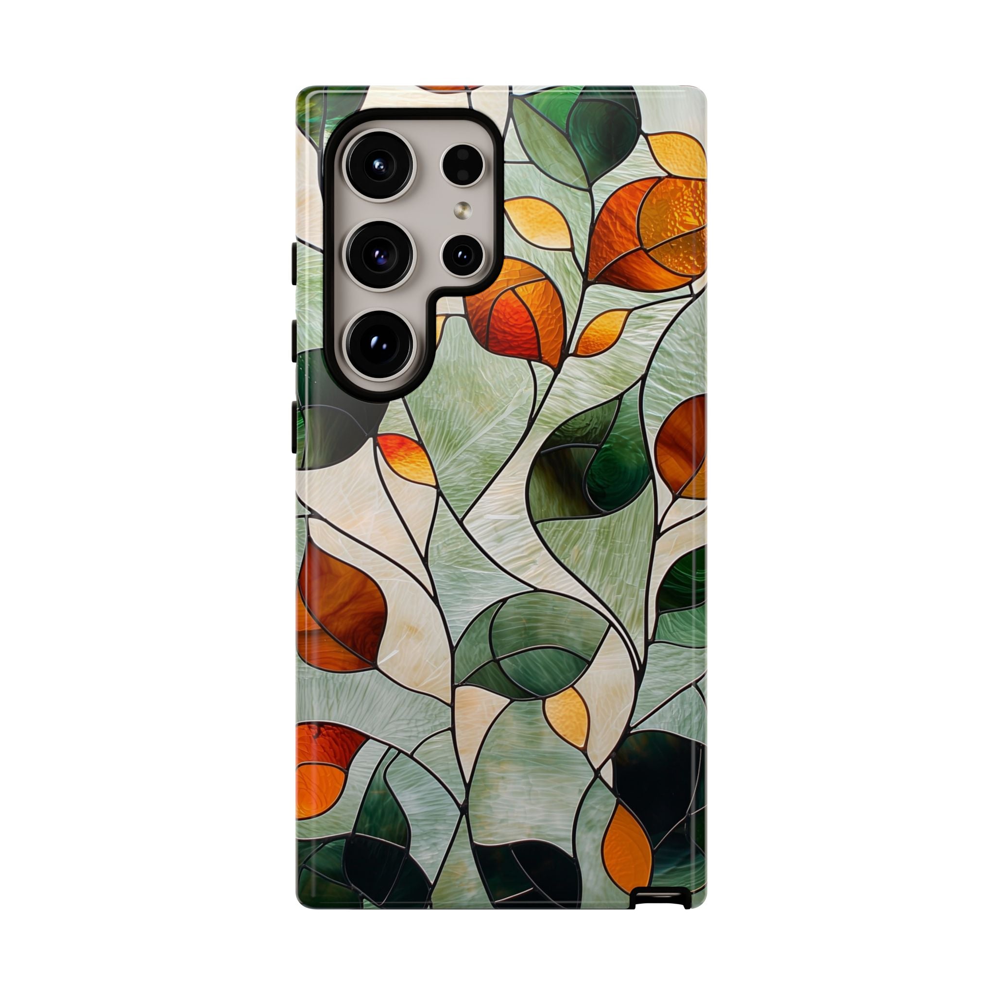 Autumn Stained Glass Leaf Samsung Galaxy Case