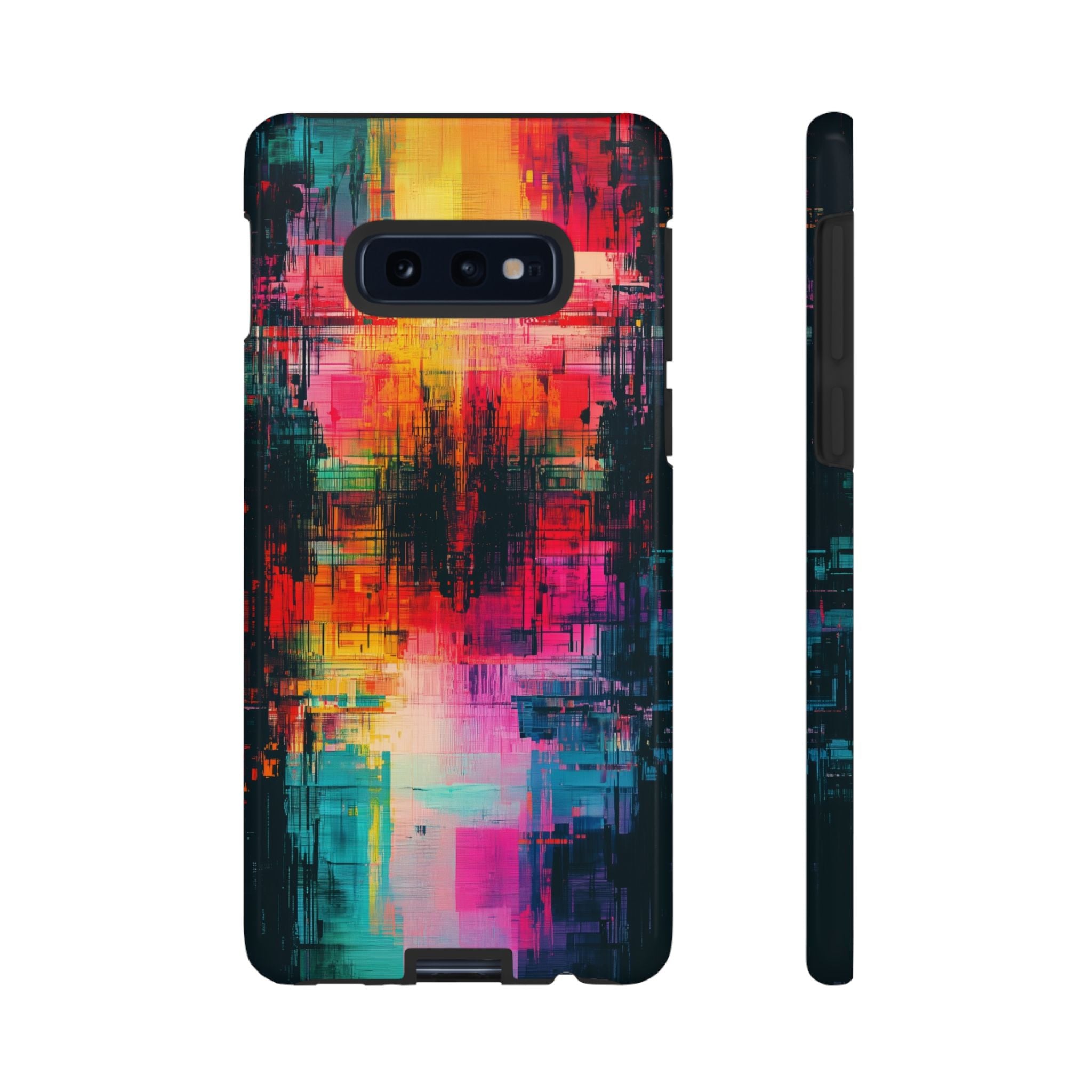 Abstract Neon Glitch Art Tough Samsung Galaxy Case