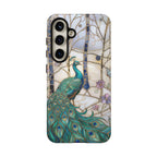 Custodia per Samsung Galaxy con motivo in vetro colorato con pavone