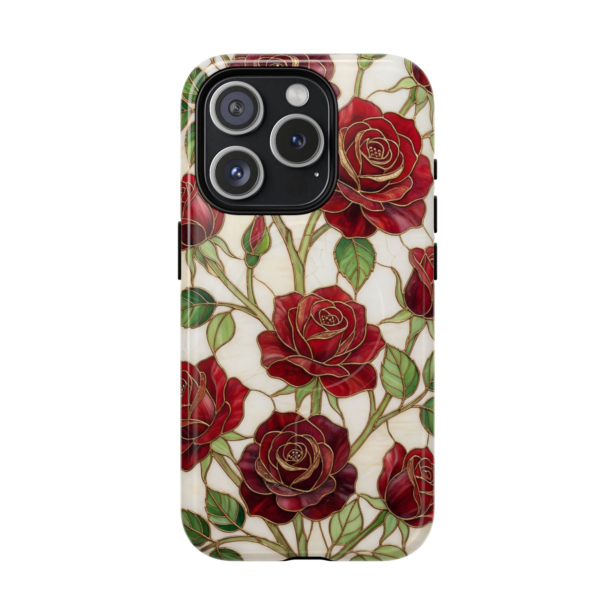 Rose Vines Tough MagSafe Phone Case — Floral Protective iPhone Cover