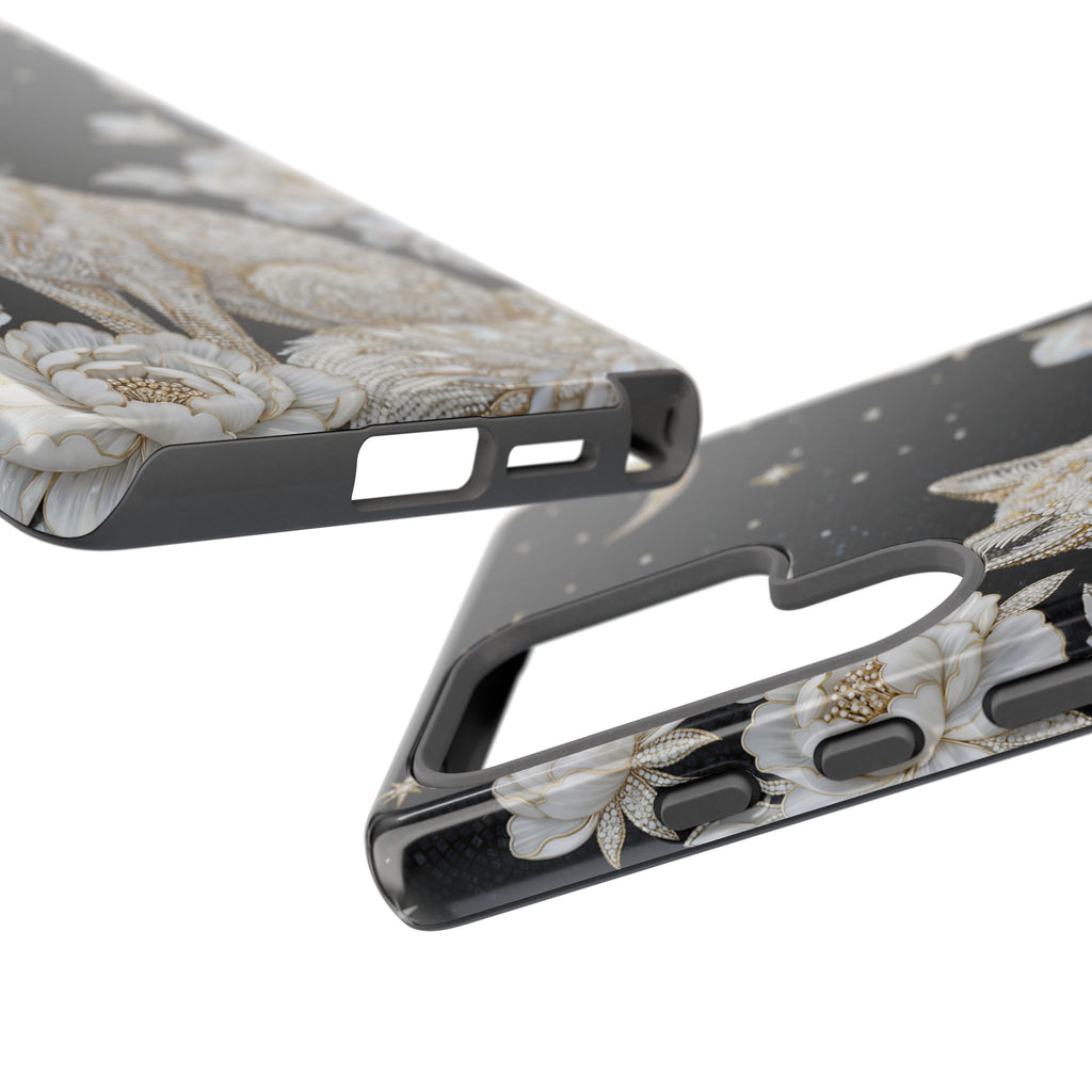 Mystic Fox Moon Samsung Galaxy Phone Case | Celestial Floral Phone Cover