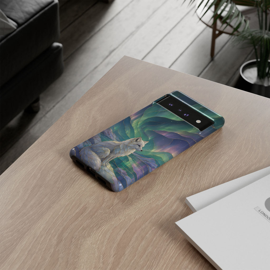 Arctic Google Pixel Fox Phone Case | Northern Lights Phone Case