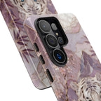 White Tiger Samsung Galaxy Phone Case | Cherry Blossom Art Cover