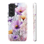 Floral Watercolour Tough Samsung Galaxy Case | Purple & Yellow Wildflowers