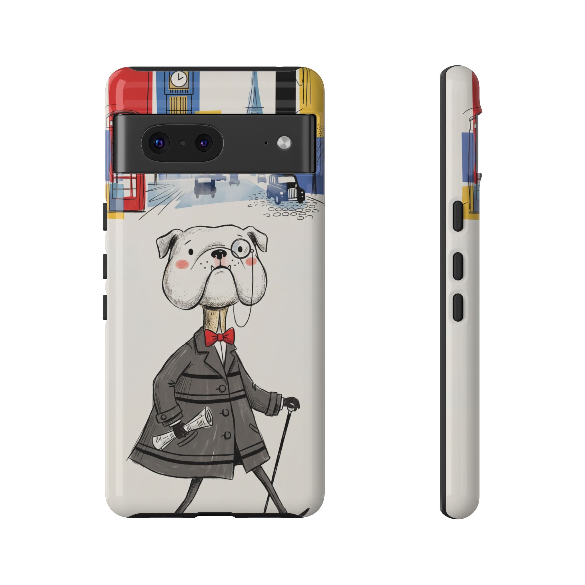 Vintage Dapper Gentleman Bulldog Google Pixel Phone Case