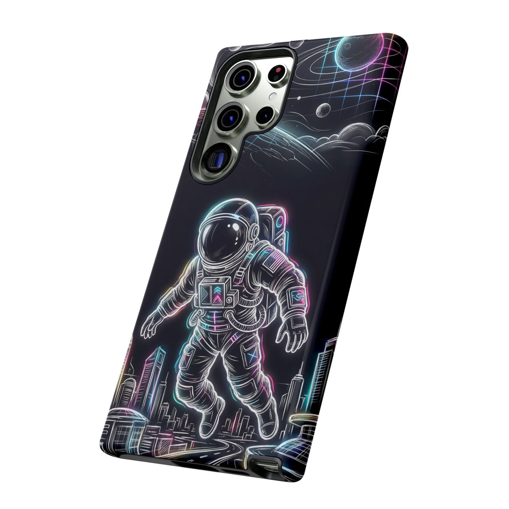 Space Explorer Astronaut Neon Samsung Galaxy Phone Case
