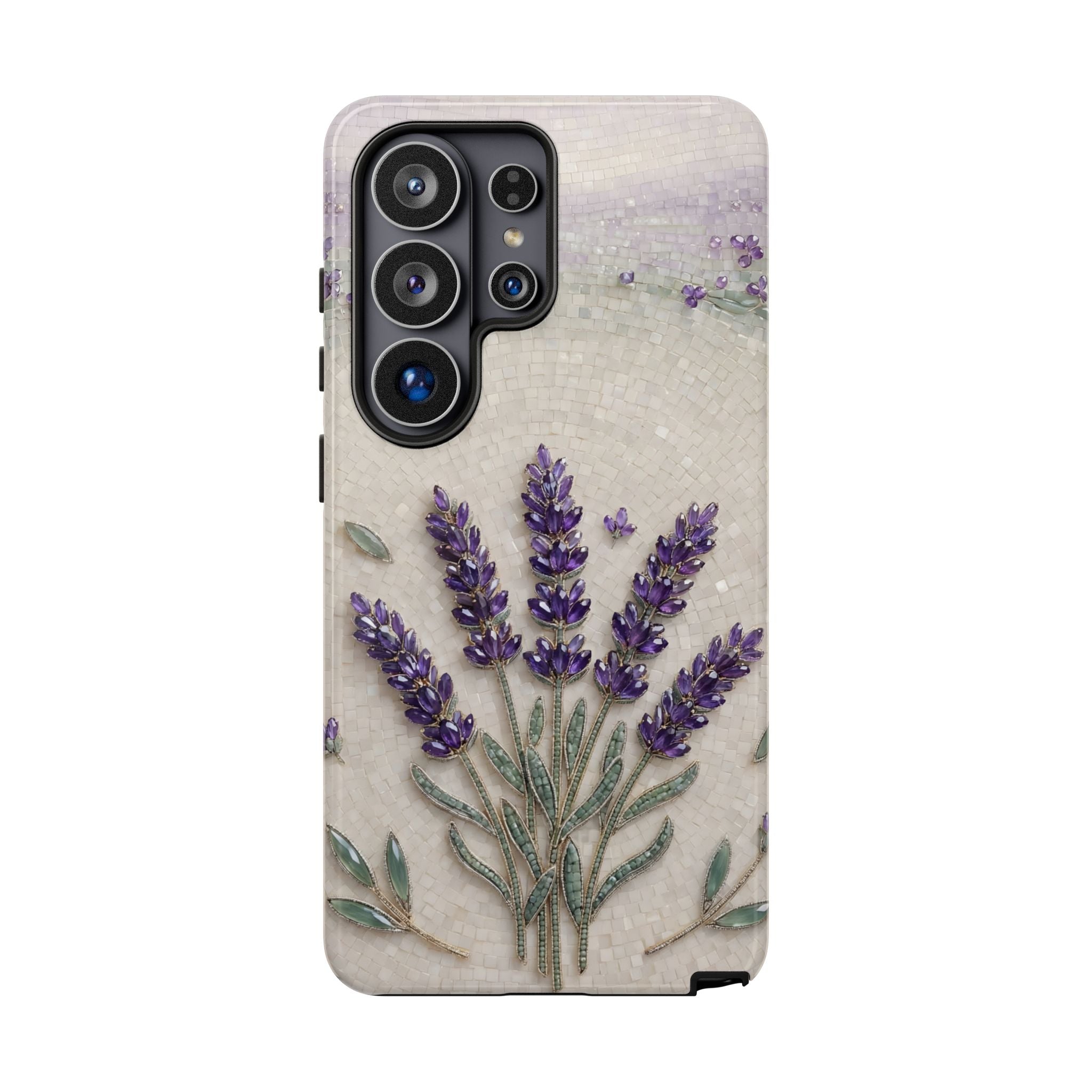Lavender Bouquet Samsung Galaxy Phone Case — Floral Protective Phone Cover