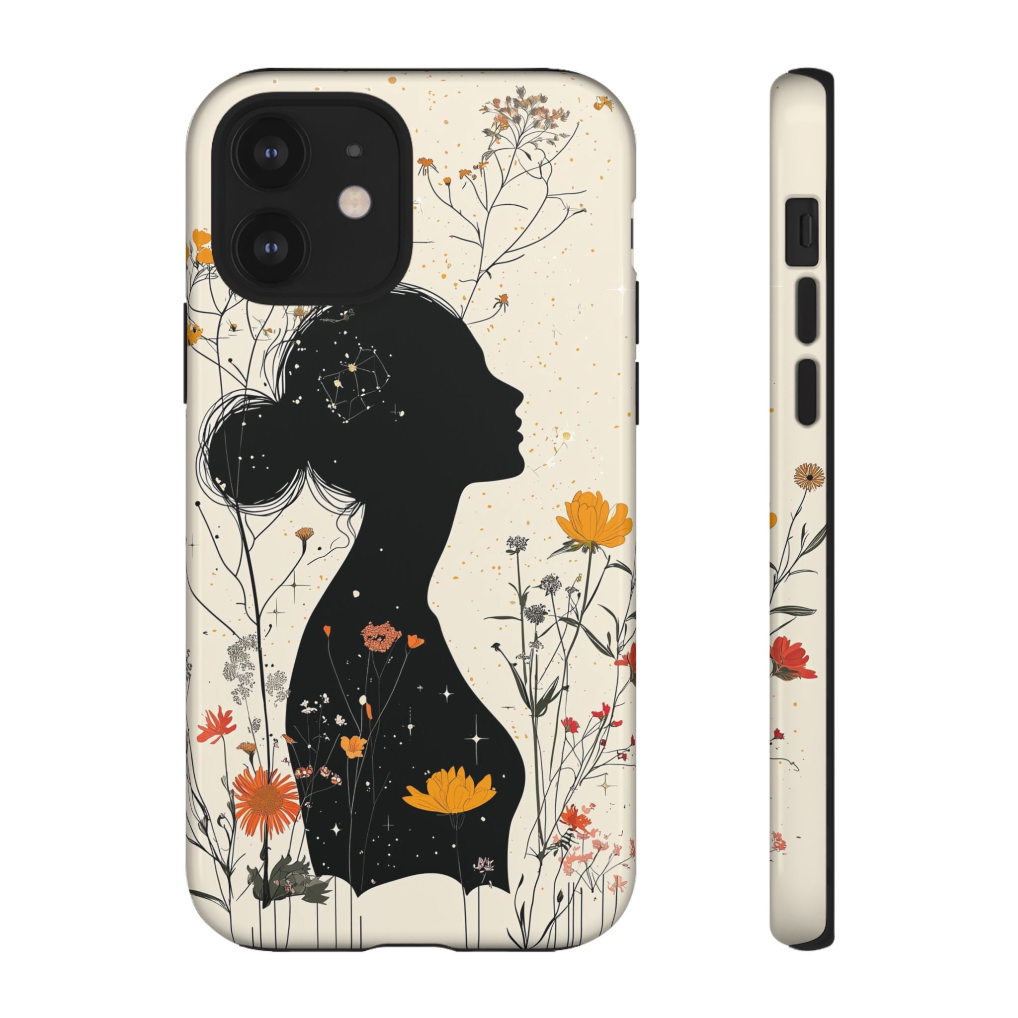 Floral Silhouette iPhone Case | Botanical Woman