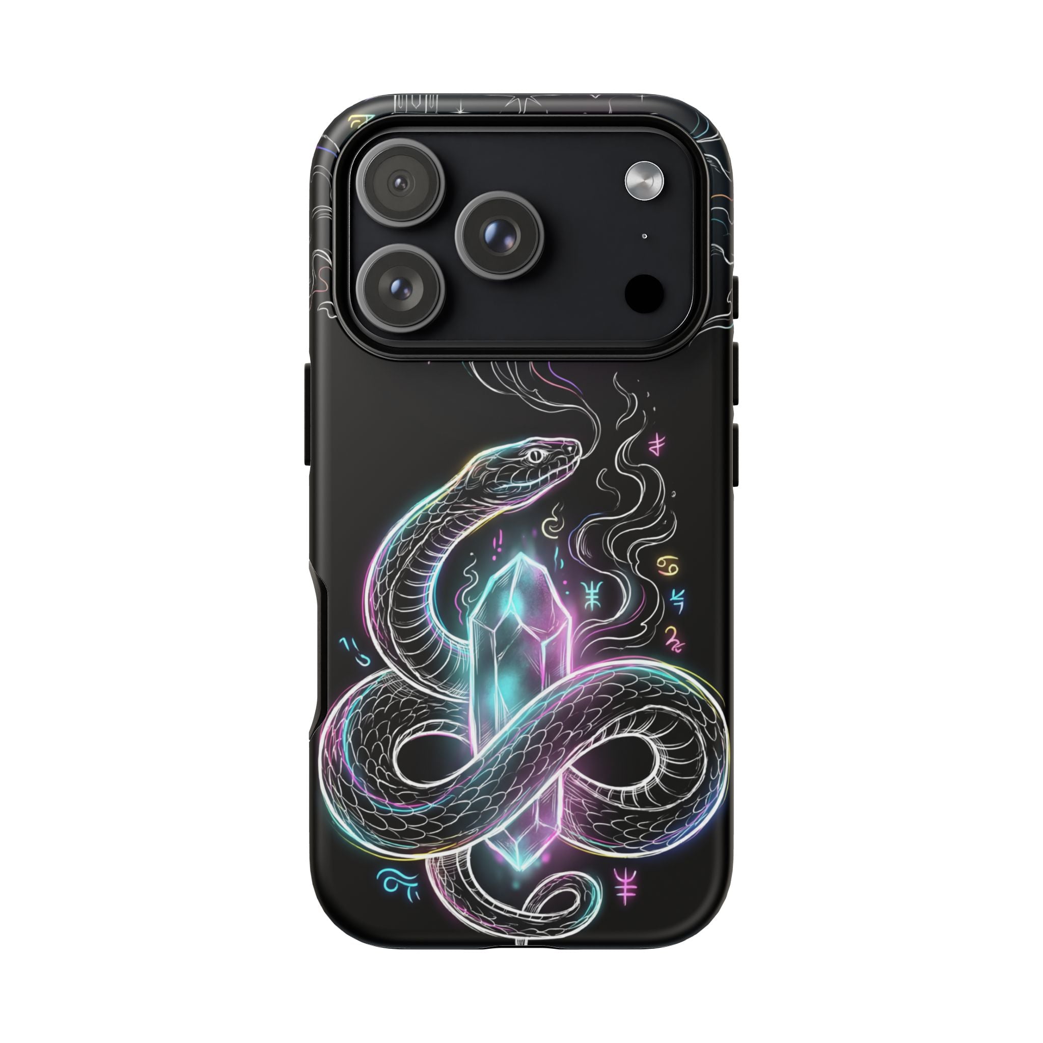 Neon Occult  Mystic Snake Crystal iPhone Case