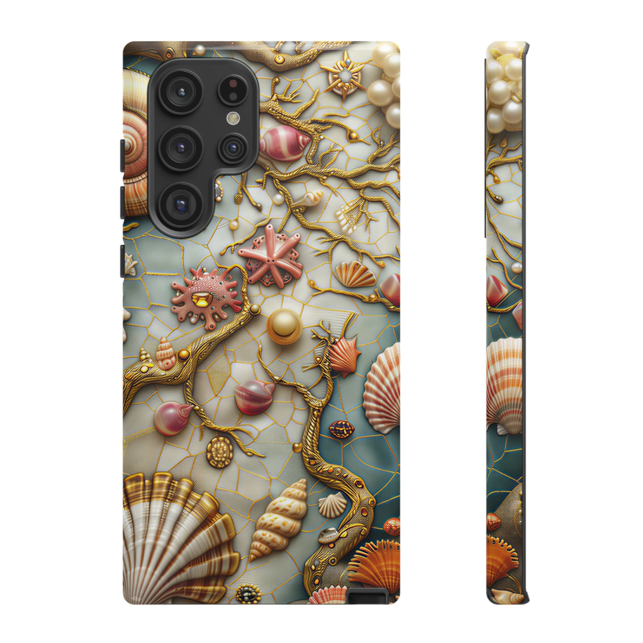 Decorative Seashell & Pearl Beach Design Samsung Galaxy Case