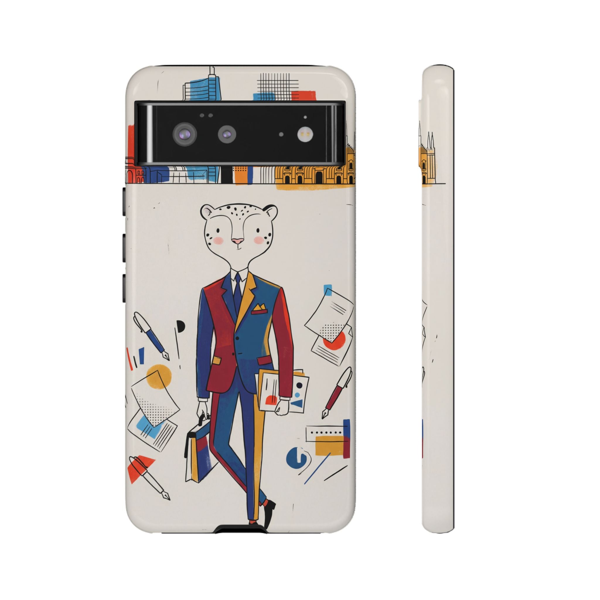 Leopard Executive Google Pixel Phone Case | Business Chic Illustrated