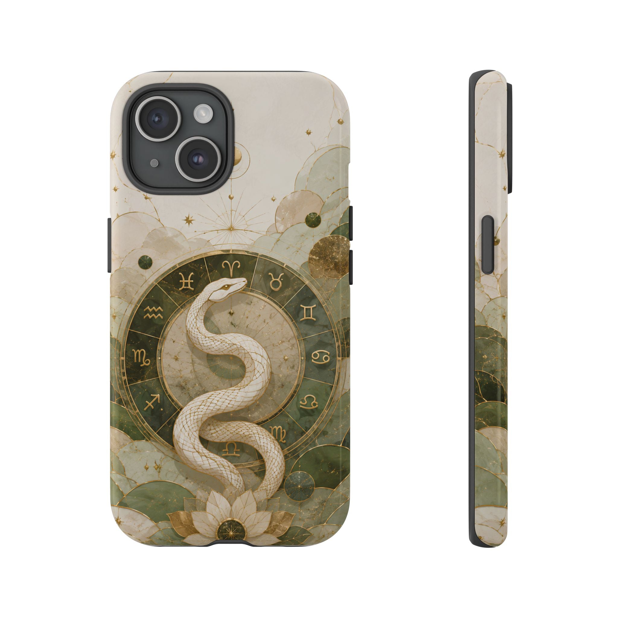 White Snake iPhone Case | Celestial Zodiac iPhone Case