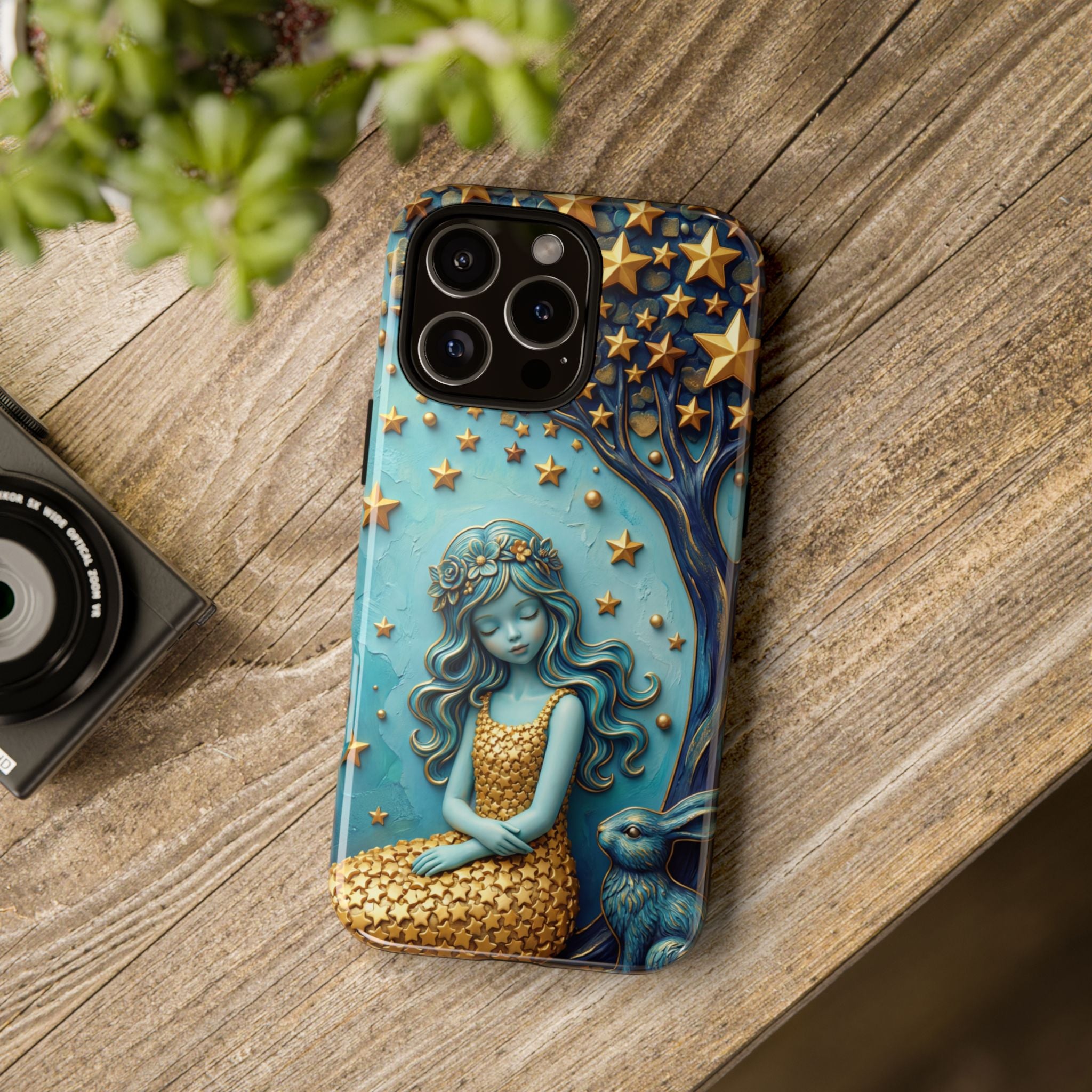 Dreamy Maiden & Star Tree iPhone Case