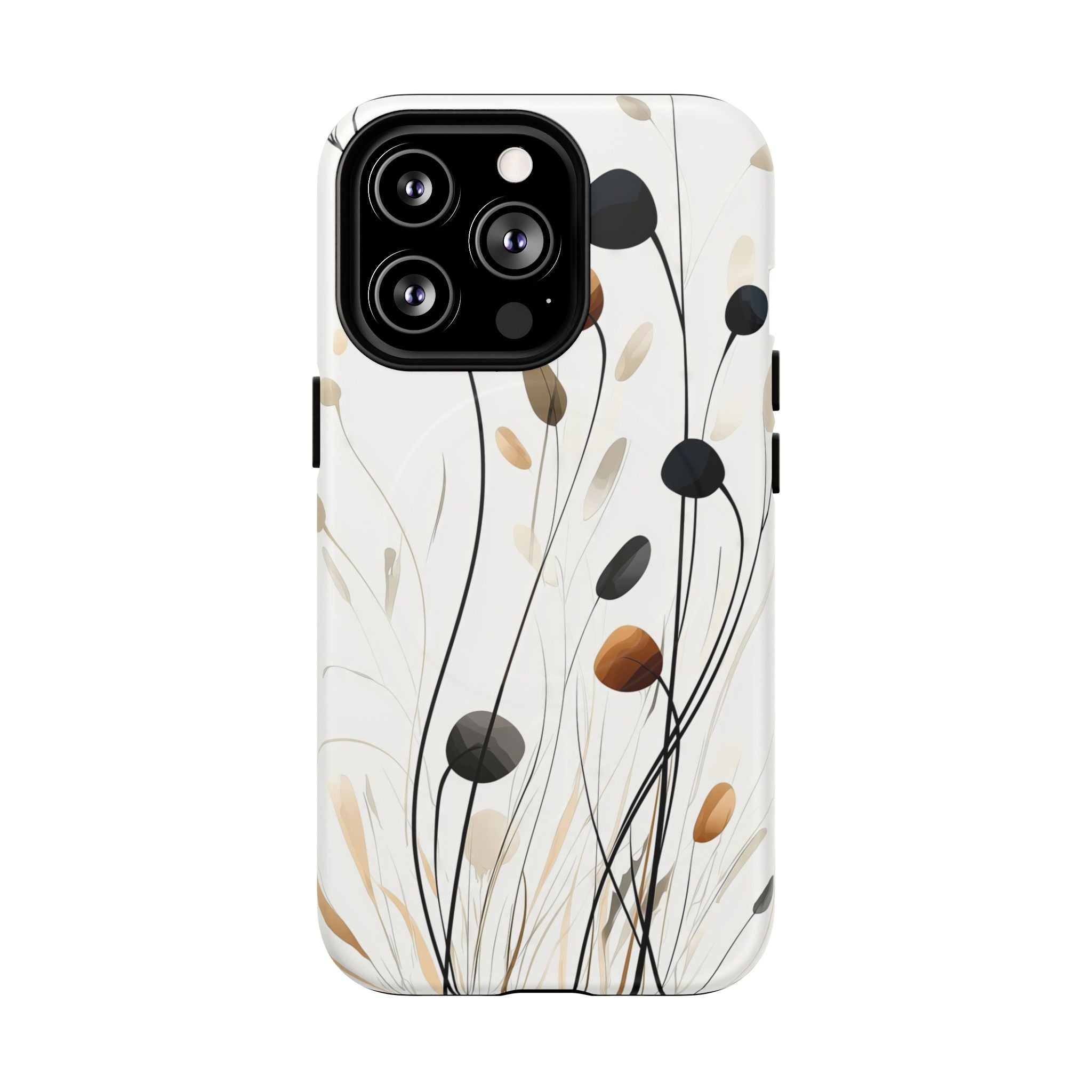 Custodia MagSafe per iPhone Floral Breeze | Design botanico neutro minimale