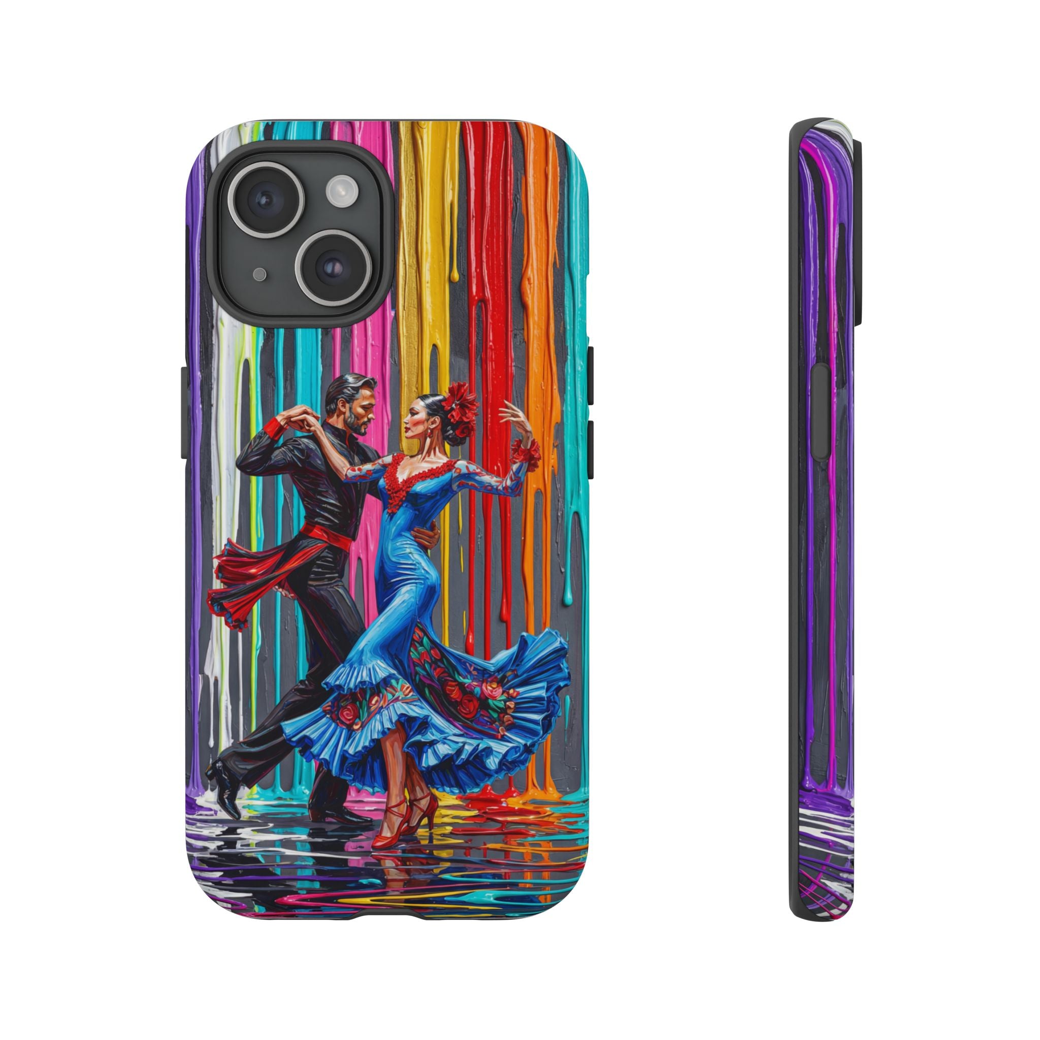 Colorful Tango iPhone Case | Vibrant Dancing Couple Art Protection