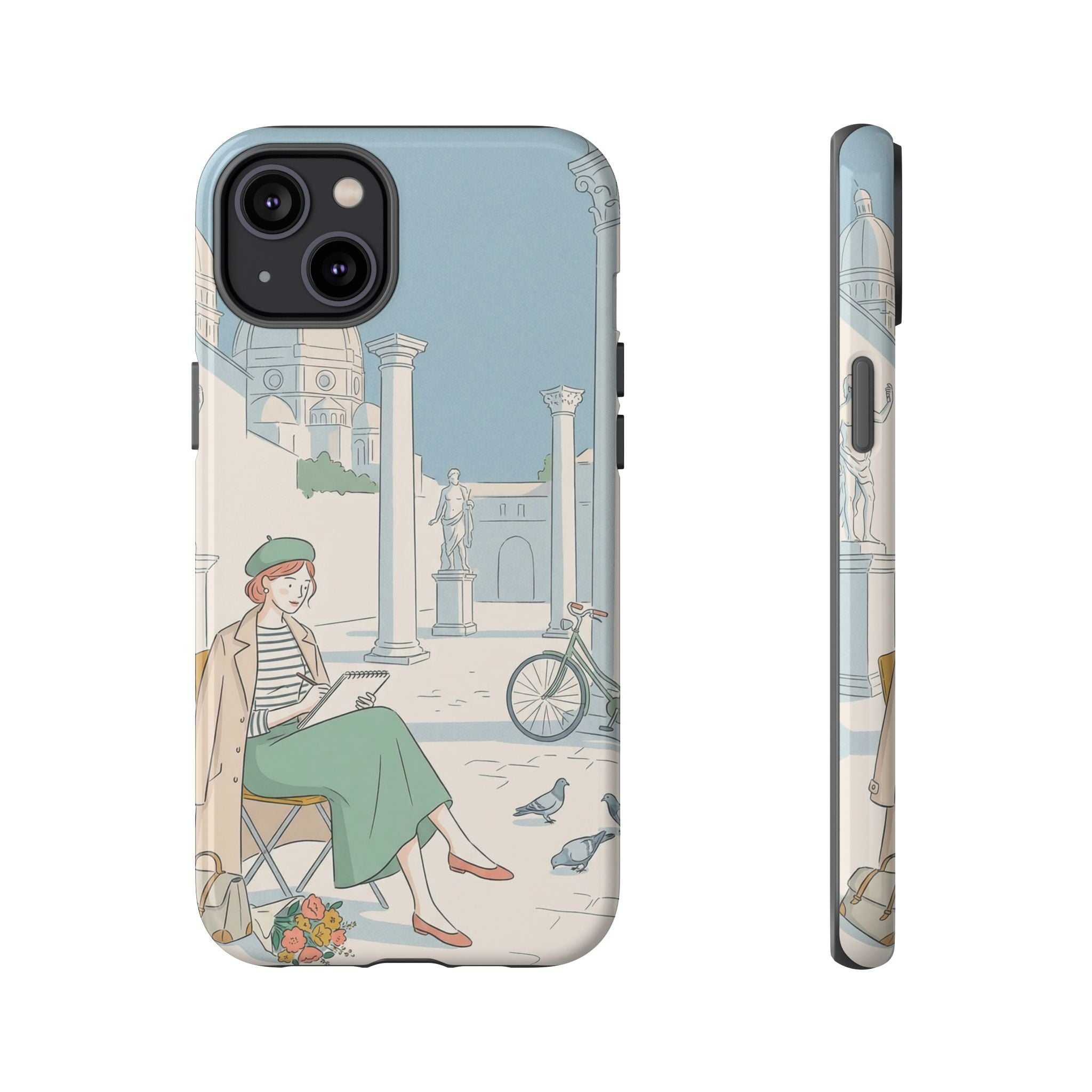 Florence Art Aesthetic iPhone Case | Renaissance Italy Travel Illustration