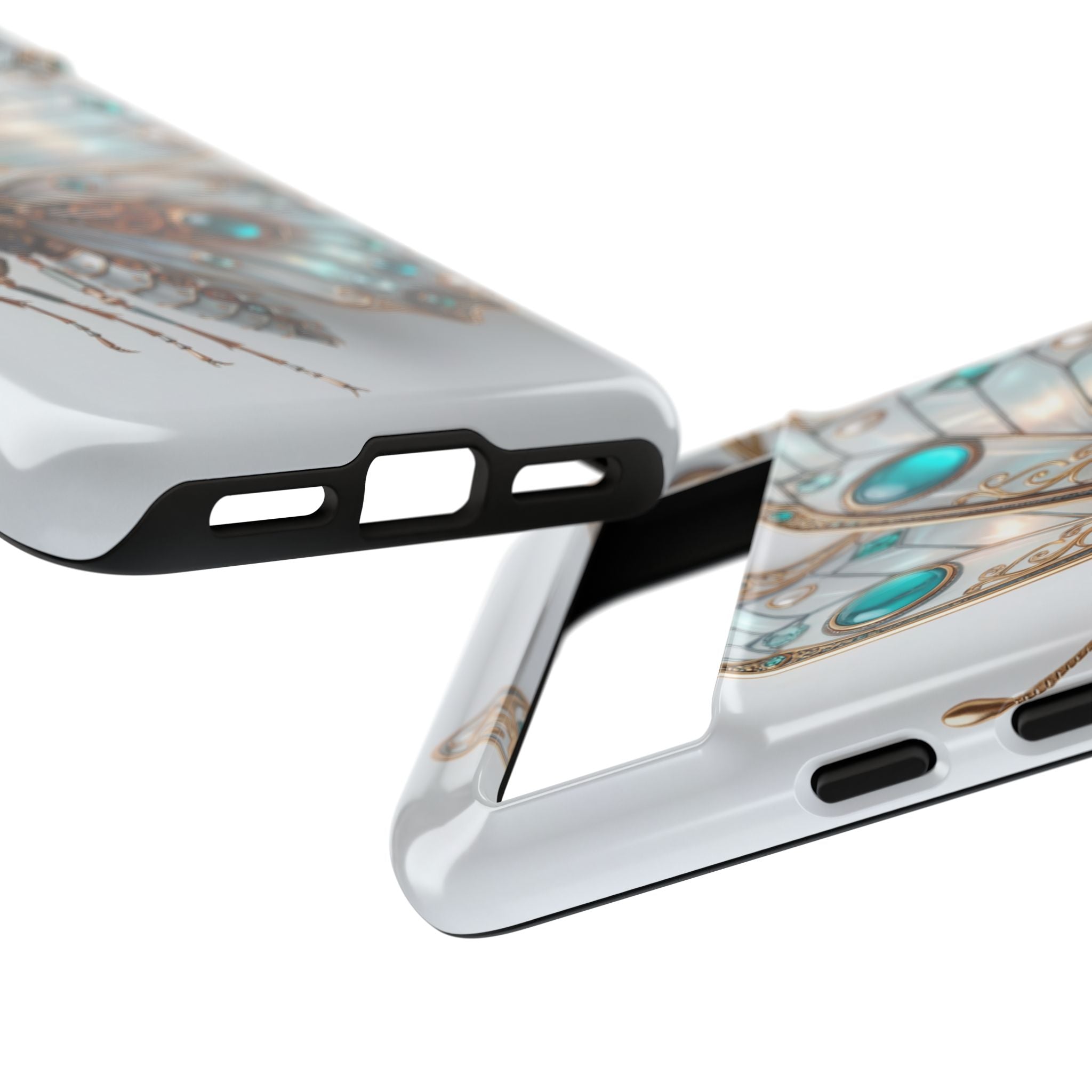 Butterfly Gem Phone Case — Steampunk Teal Jewel Google Galaxy Case