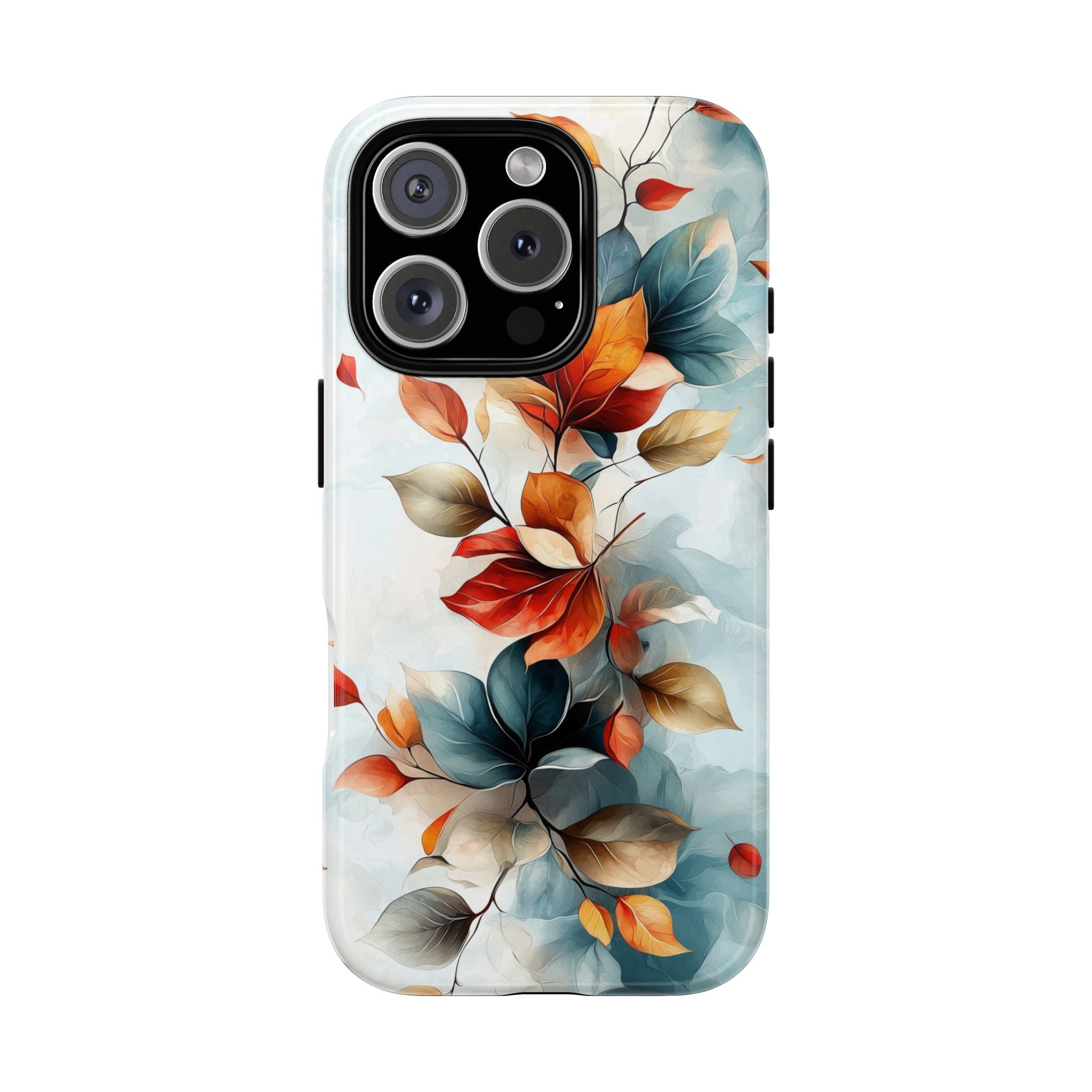 Floral Autumn Leaves Tough iPhone Case