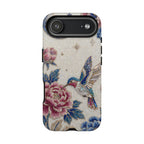 Hummingbird Moon Tough Case — Floral Vintage iPhone Cover