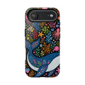 Whimsical Whale Tough iPhone Case | Colorful Ocean Floral iPhone Cover