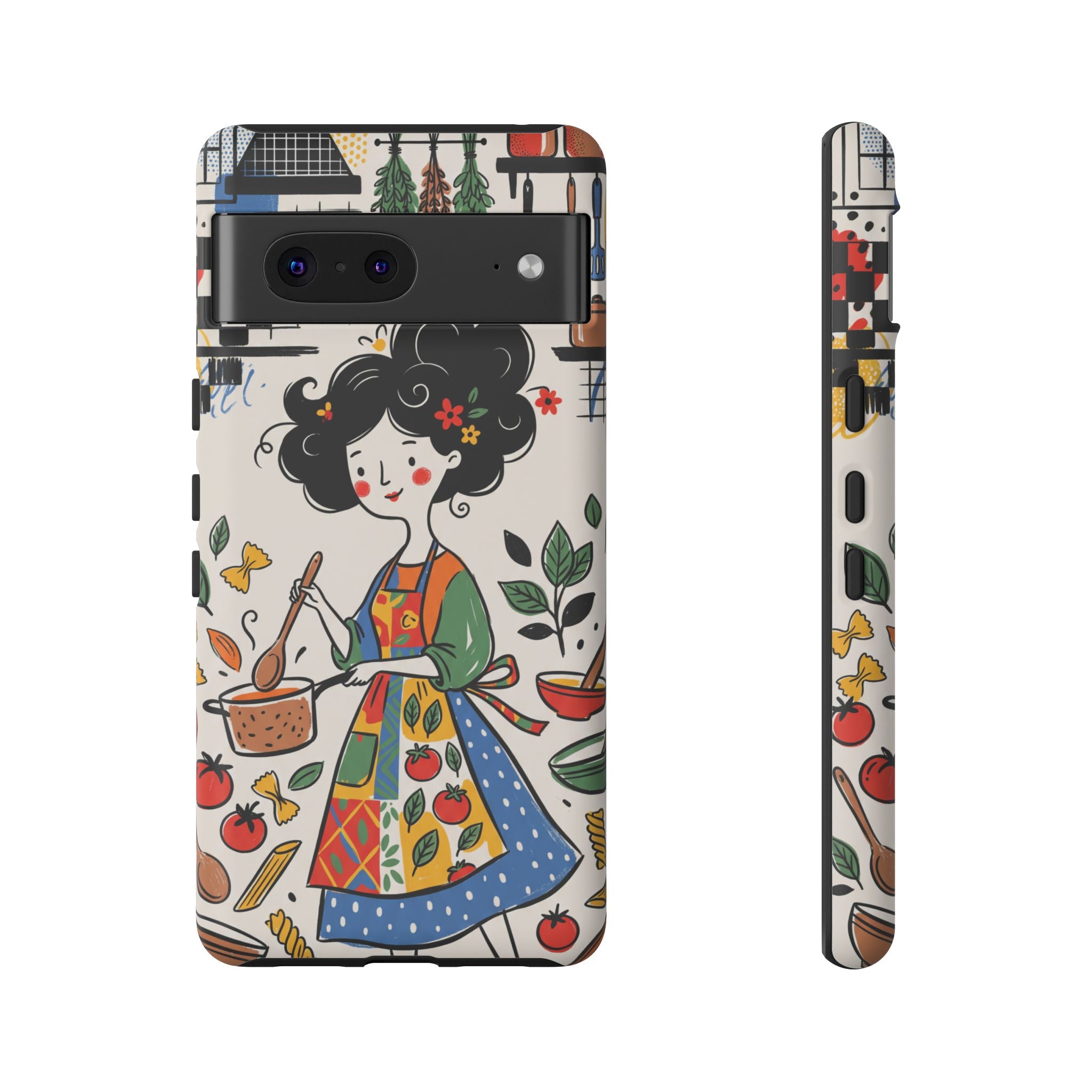 Whimsical Chef Kitchen Illustration Google Pixel Phone Case